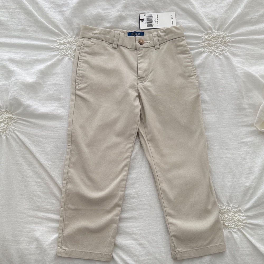 ***NEW***Polo by Ralph Lauren Boys 3T Cream Chinos